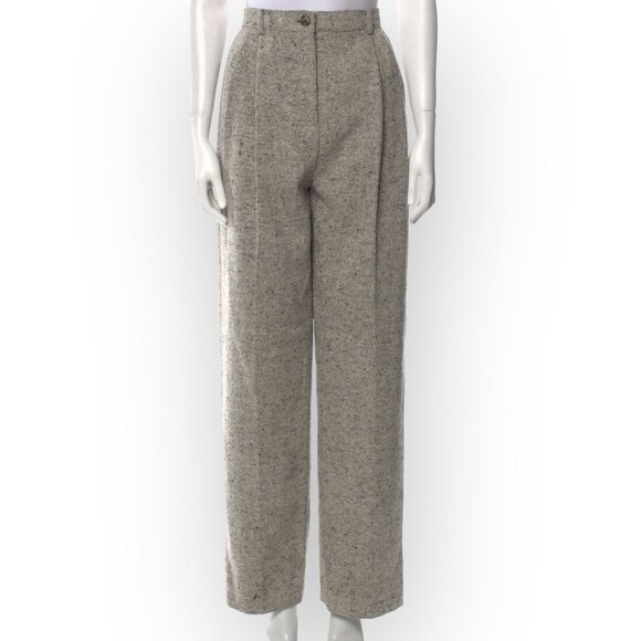 Tory Burch Wide Leg Tweed Pants Size 10 - Picture 1 of 11